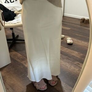 Zara Cream Silk Women's Skirt